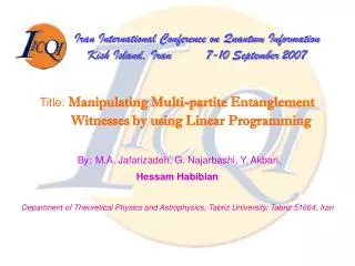 Title: Manipulating Multi-partite Entanglement Witnesses by using Linear Programming