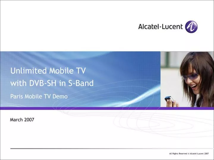 unlimited mobile tv with dvb sh in s band paris mobile tv demo
