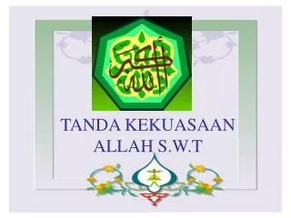 tanda kekuasaan allah s w t