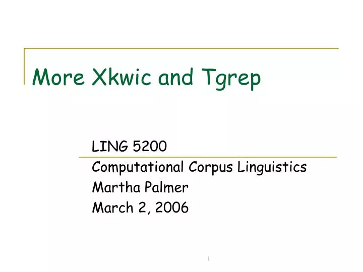 more xkwic and tgrep