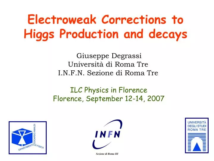 electroweak corrections to higgs production and decays