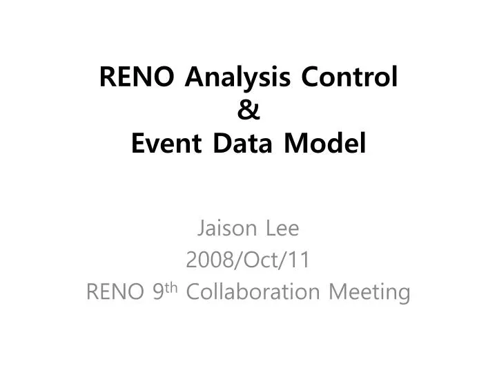 reno analysis control event data model
