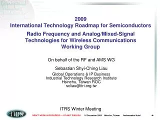 ITRS Winter Meeting