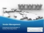 Vendor Management - slide 1