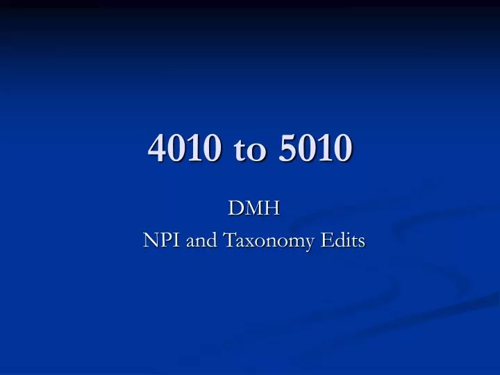 4010 to 5010