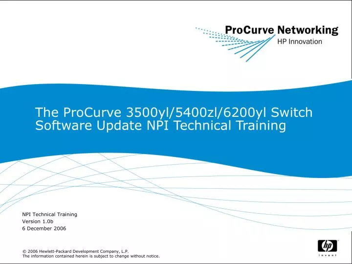 npi technical training version 1 0b 6 december 2006