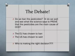 The Debate!