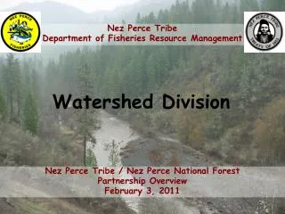 Nez Perce Tribe Department of Fisheries Resource Management