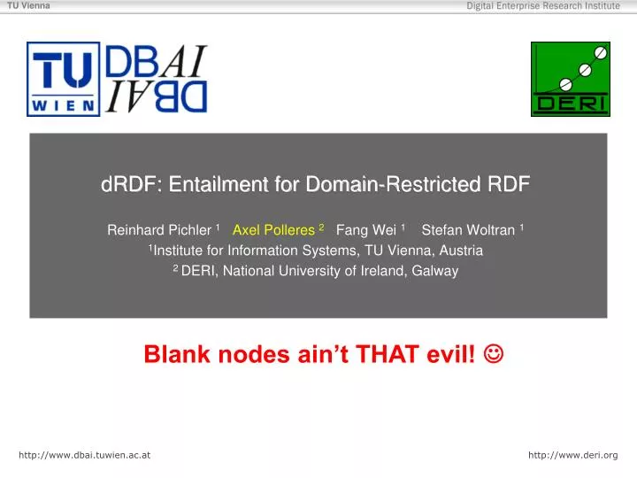 drdf entailment for domain restricted rdf