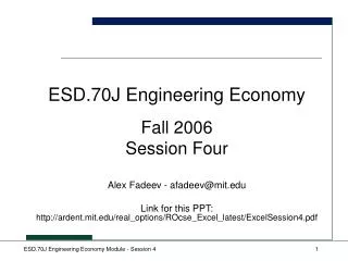 ESD.70J Engineering Economy