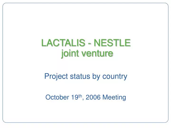 lactalis nestle joint venture