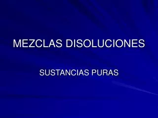 mezclas disoluciones
