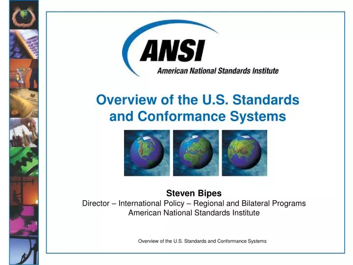 overview of the u s standards and conformance systems