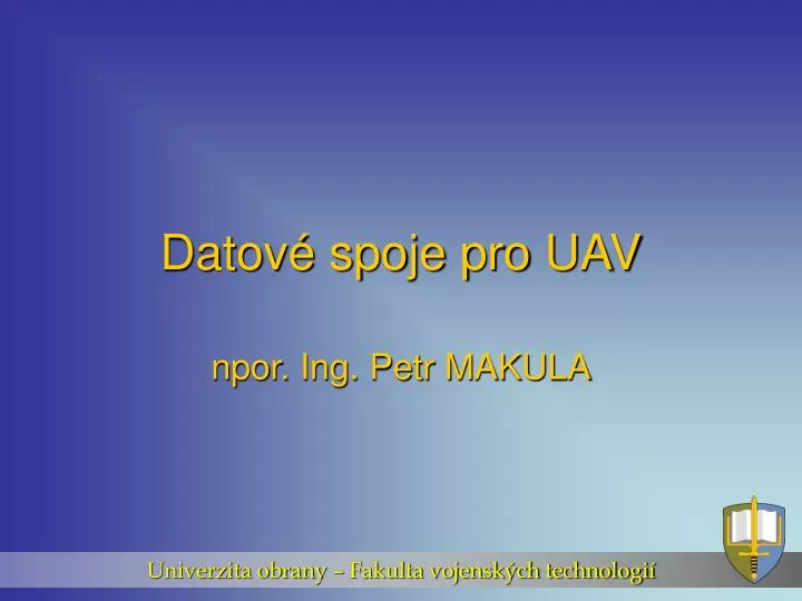 datov spoje pro uav