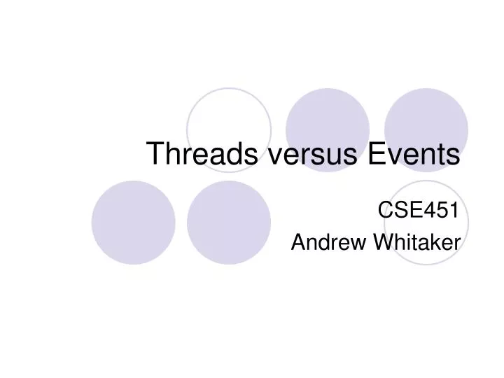 threads versus events