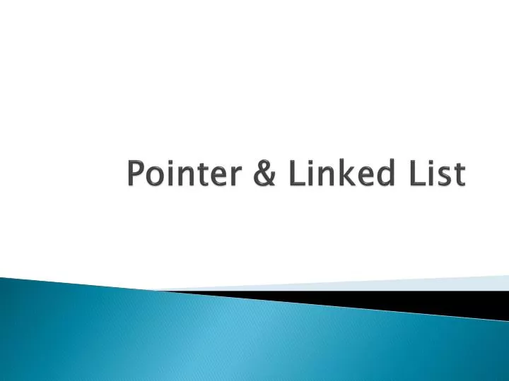 pointer linked list