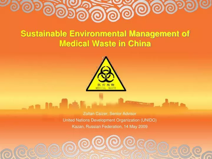 sustainable environmental management of medical waste in china