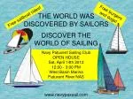 Sailing Discovery - Free Sailboat Rides Open House Event - slide 1
