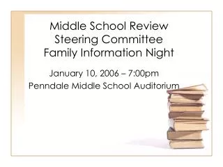 Middle School Review Steering Committee Family Information Night