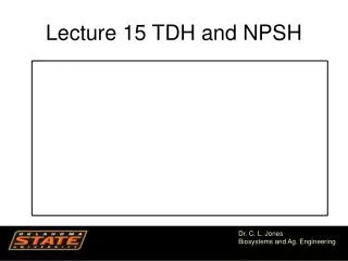 Lecture 15 TDH and NPSH