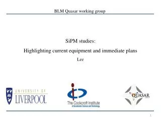 SiPM studies: Highlighting current equipment and immediate plans Lee