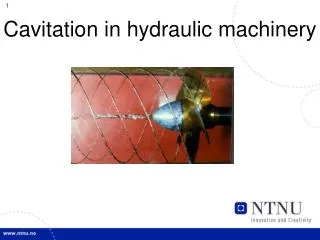 Cavitation in hydraulic machinery