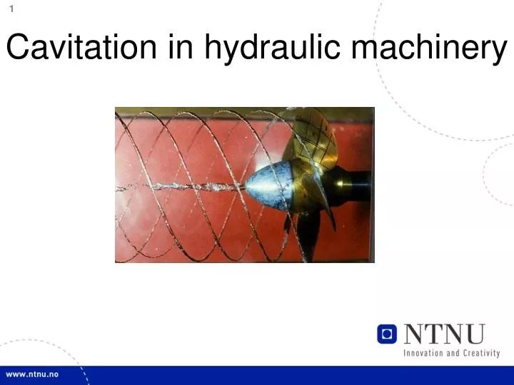 cavitation in hydraulic machinery