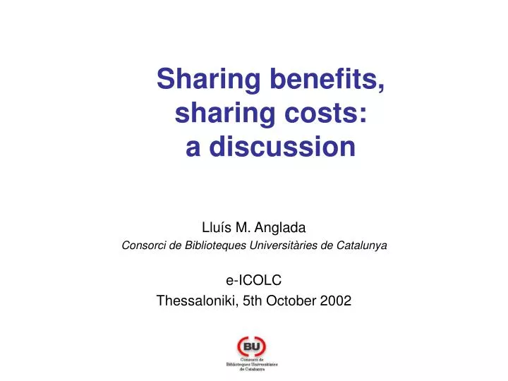 sharing benefits sharing costs a discussion