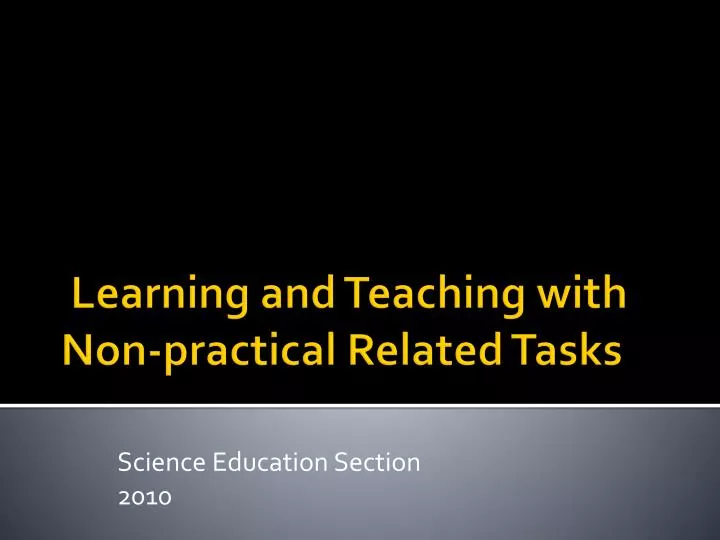 science education section 2010