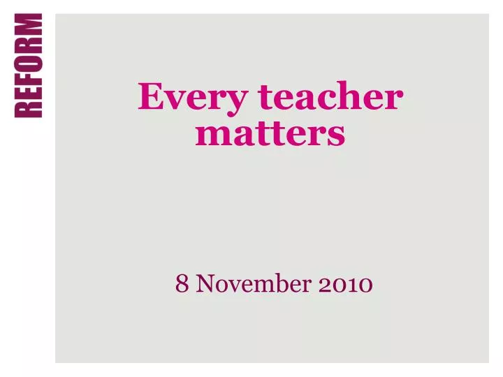every teacher matters