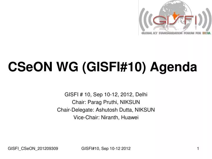 cseon wg gisfi 10 agenda