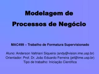 modelagem de processos de neg cio