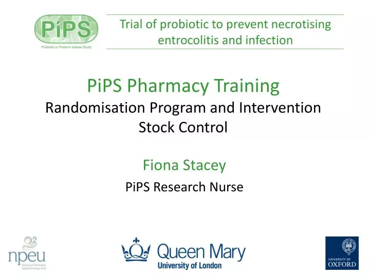 pips pharmacy training randomisation program and intervention stock control
