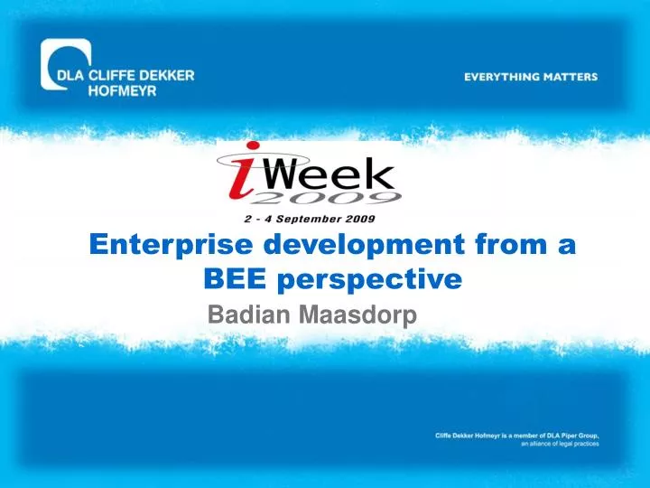 enterprise development from a bee perspective