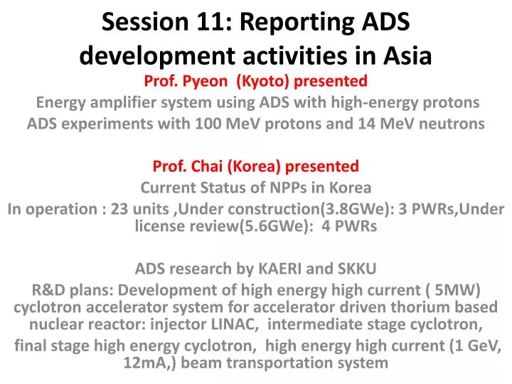 session 11 reporting ads development activities in asia