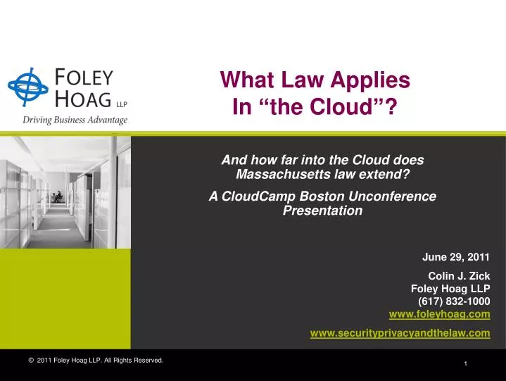 what law applies in the cloud