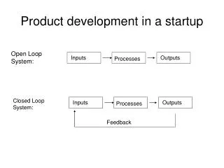 Product development in a startup