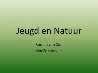 jeugd en natuur