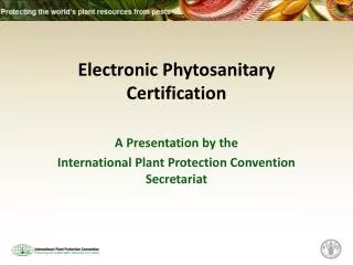 Electronic Phytosanitary Certification