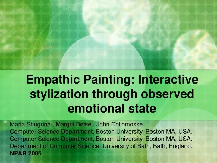 empathic painting interactive stylization through observed emotional state