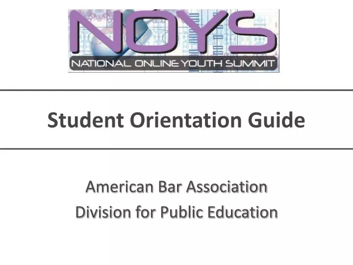 student orientation guide