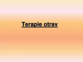 terapie otrav