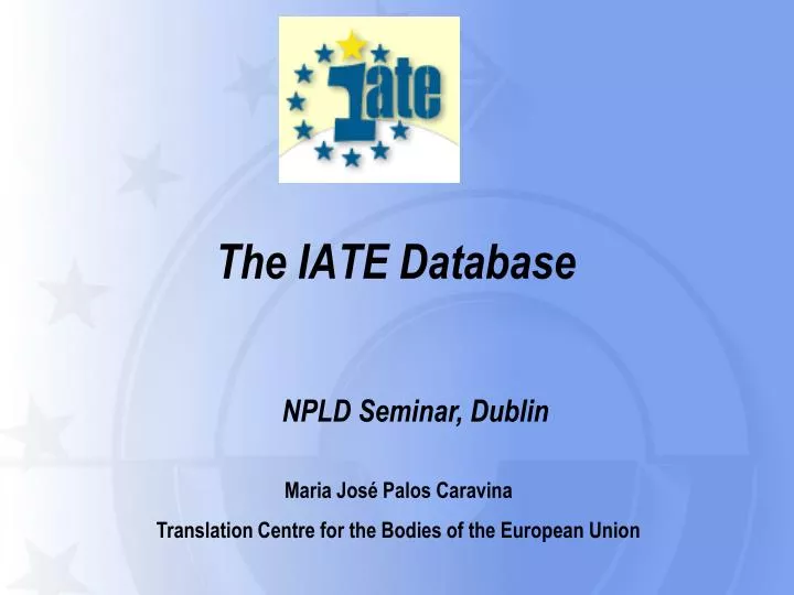 the iate database