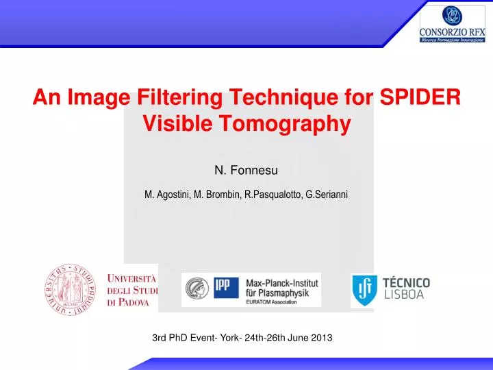 an image filtering technique for spider visible tomography