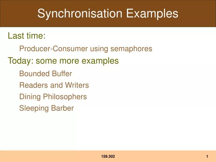 synchronisation examples