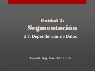 unidad 2 segmentaci n