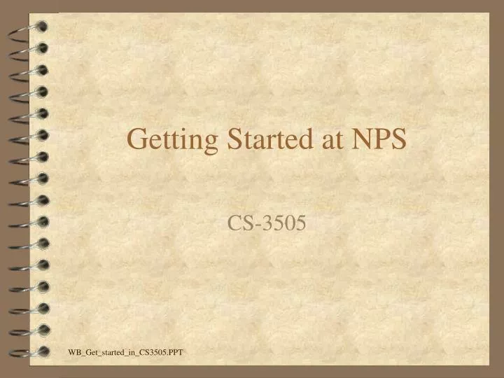 getting started at nps