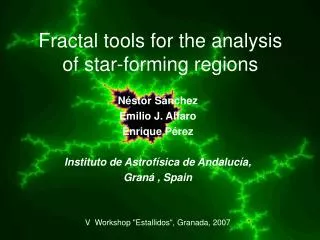 Fractal tools for the analysis of star-forming regions
