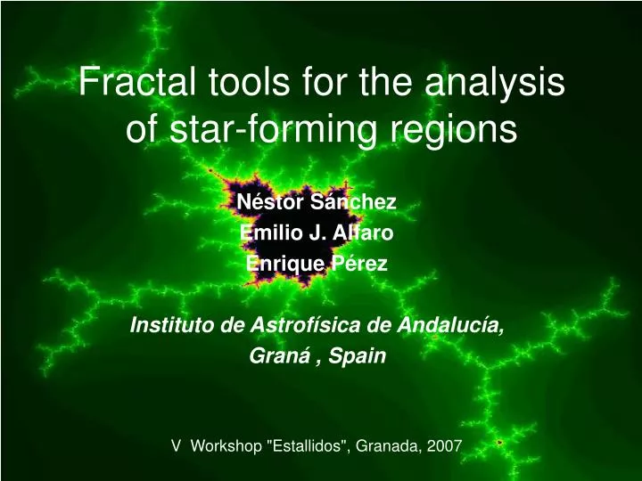 fractal tools for the analysis of star forming regions