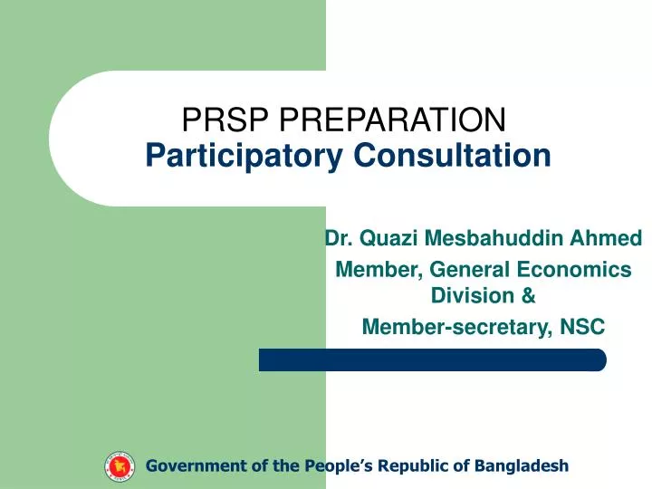 prsp preparation participatory consultation